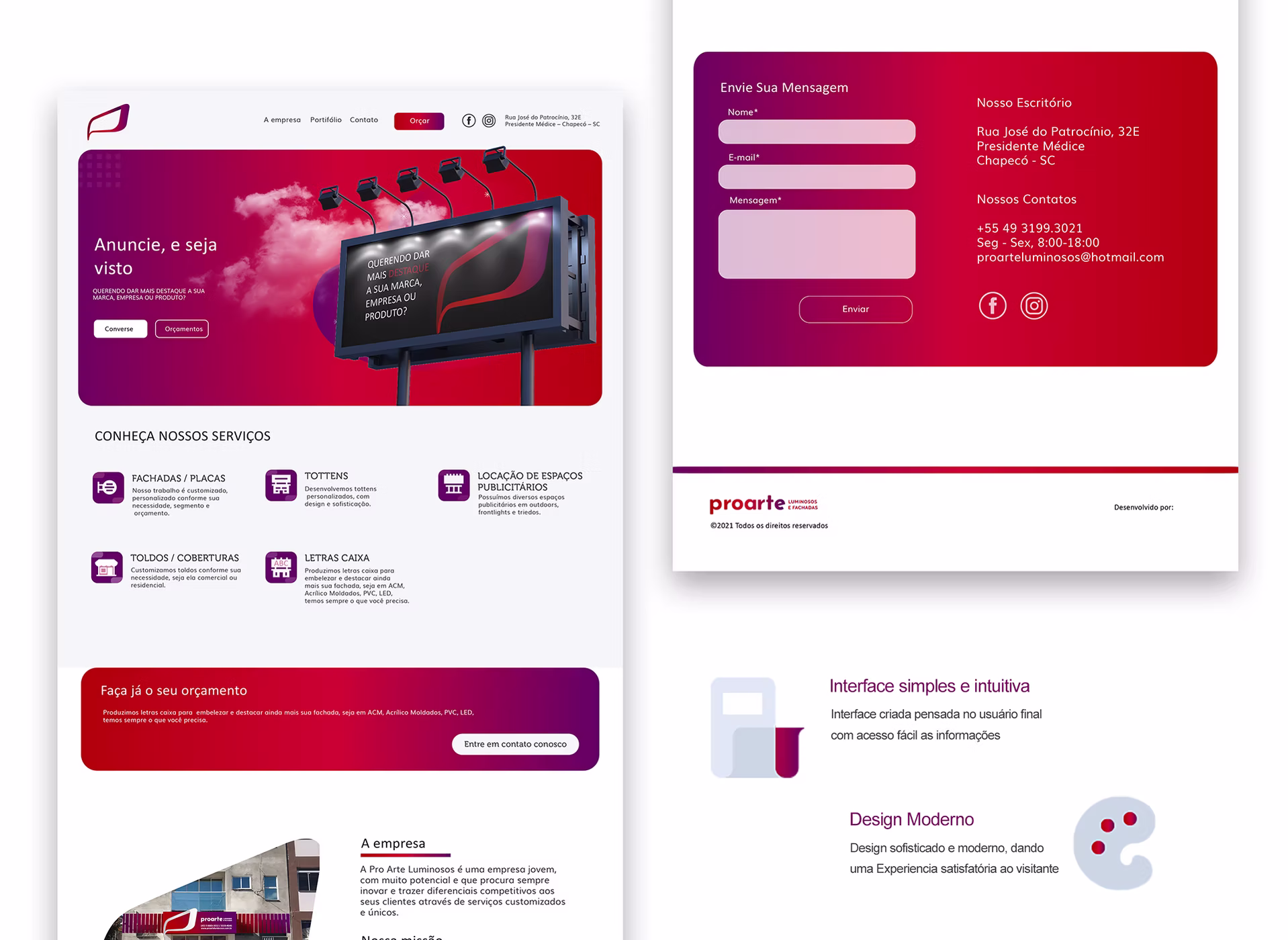 Projeto Site Proarte